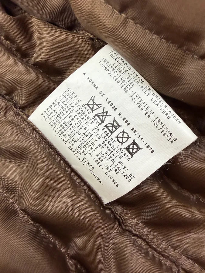 AW2004 Dolce & Gabbana Beige Cafe Racer Biker Jacket WppLNhi 9