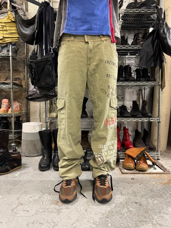 AW2004 Dolce & Gabbana Beige Cargo Military Recycled Pants (L) TRCygNZ 1