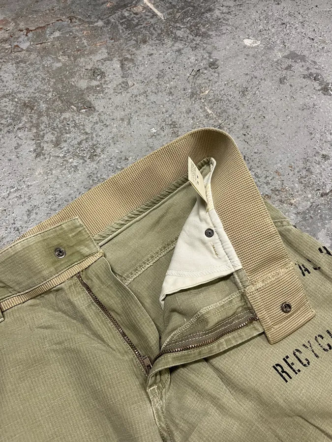 AW2004 Dolce & Gabbana Beige Cargo Military Recycled Pants (L) TRCygNZ 10