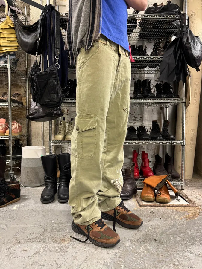 AW2004 Dolce & Gabbana Beige Cargo Military Recycled Pants (L) TRCygNZ 2