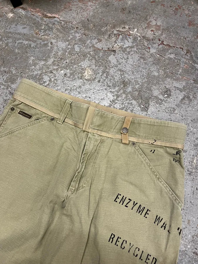 AW2004 Dolce & Gabbana Beige Cargo Military Recycled Pants (L) TRCygNZ 6