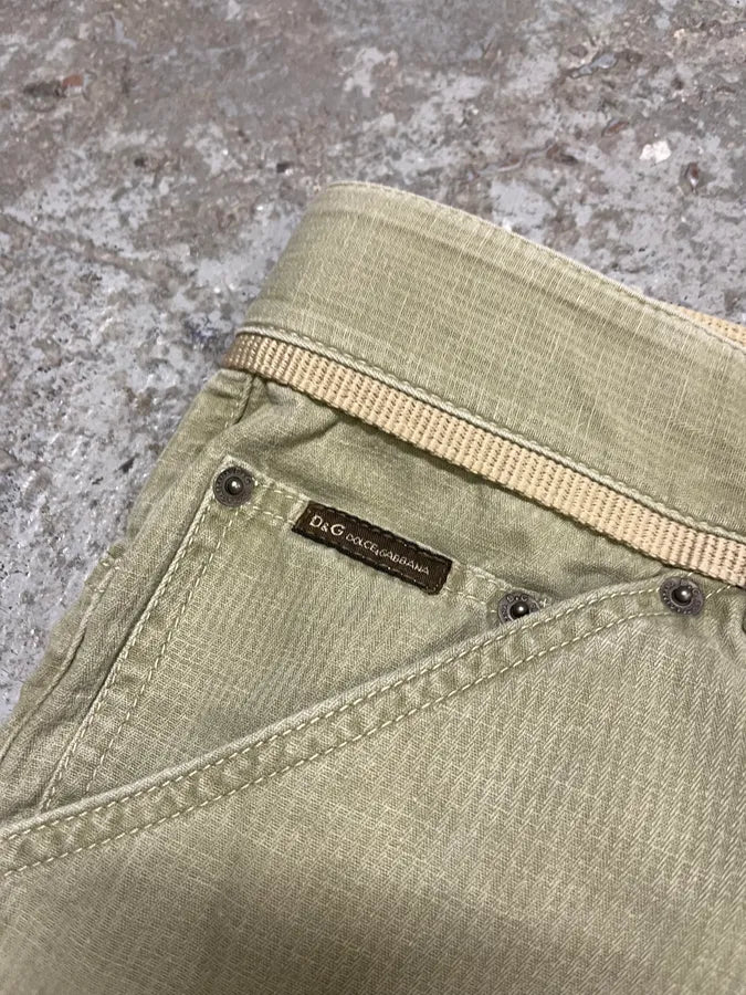 AW2004 Dolce & Gabbana Beige Cargo Military Recycled Pants (L) TRCygNZ 7