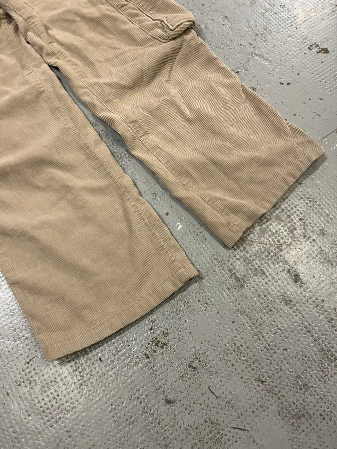 AW2004 Dolce & Gabbana Beige Corduroy Multi-Pocket Cargo Pants riMEevq 5