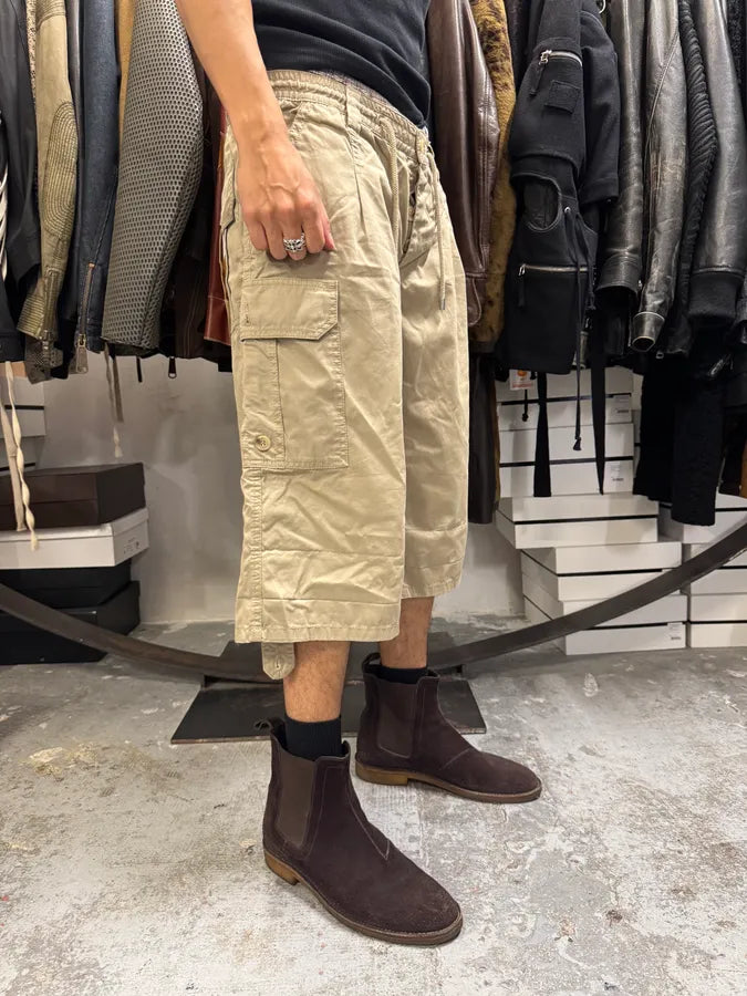 AW2004 Dolce & Gabbana Beige Double Waisted Cargo Shorts JUCJhYi 2