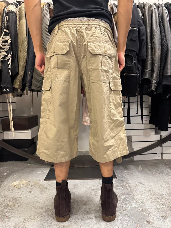 AW2004 Dolce & Gabbana Beige Double Waisted Cargo Shorts JUCJhYi 3
