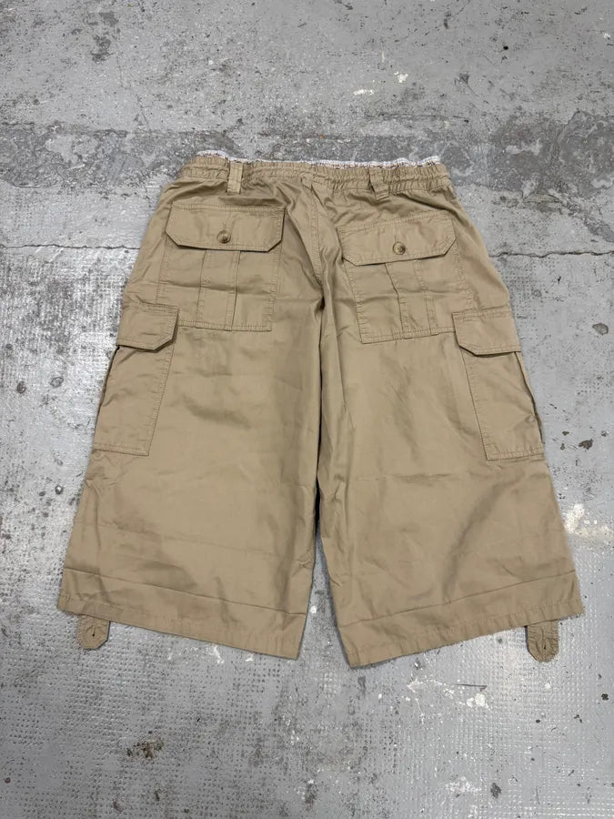 AW2004 Dolce & Gabbana Beige Double Waisted Cargo Shorts JUCJhYi 4
