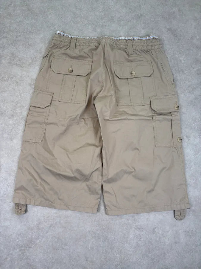 AW2004 Dolce & Gabbana Beige Long Cargo Shorts IgMGxzF 5