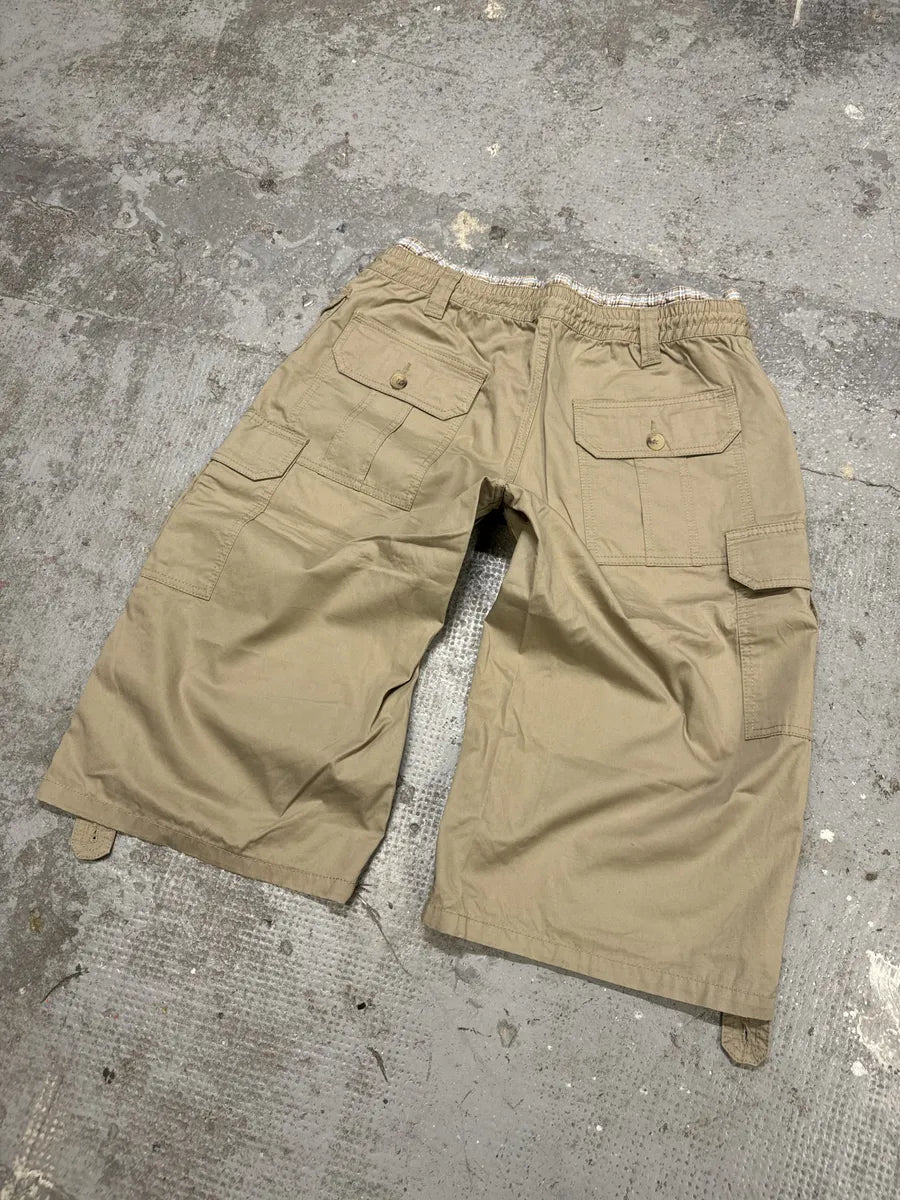 AW2004 Dolce & Gabbana Beige Parachute Cargo Shorts (M) IDBMyyi 4