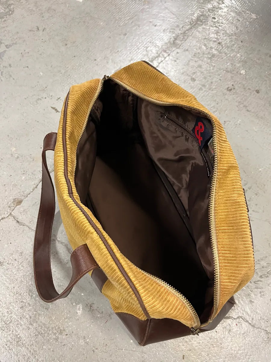 AW2004 Dolce & Gabbana Beige Velvet & Brown Leather Daily Bag (OS) 11