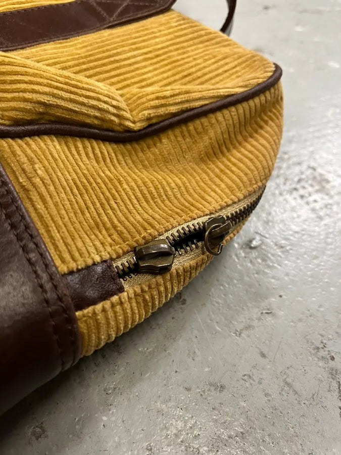 AW2004 Dolce & Gabbana Beige Velvet & Brown Leather Daily Bag (OS) 9