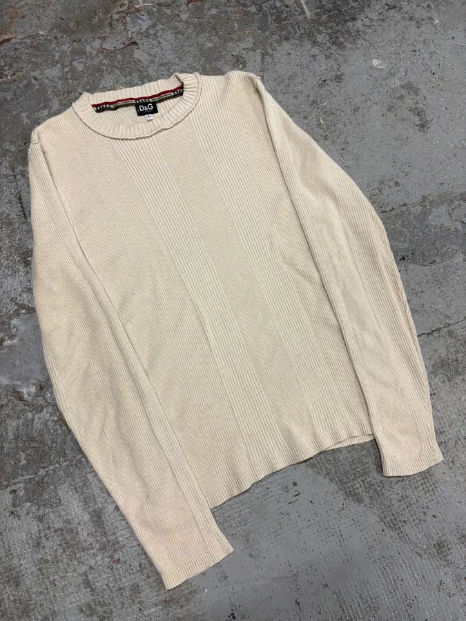 AW2004 Dolce & Gabbana Beige Wool Sweater oQkxdep 3