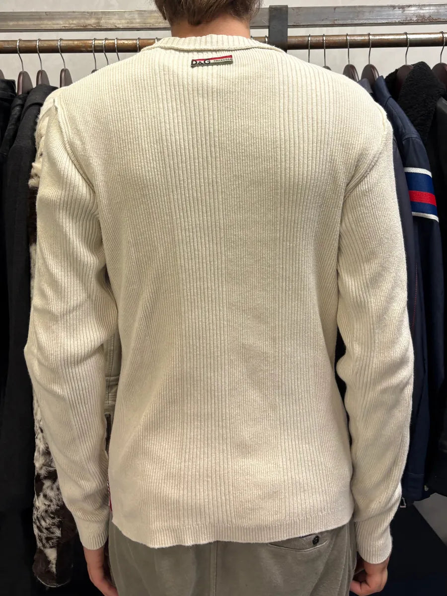 AW2004 Dolce & Gabbana Beige Wool Sweater oQkxdep 2