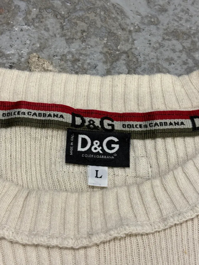 AW2004 Dolce & Gabbana Beige Wool Sweater oQkxdep 6