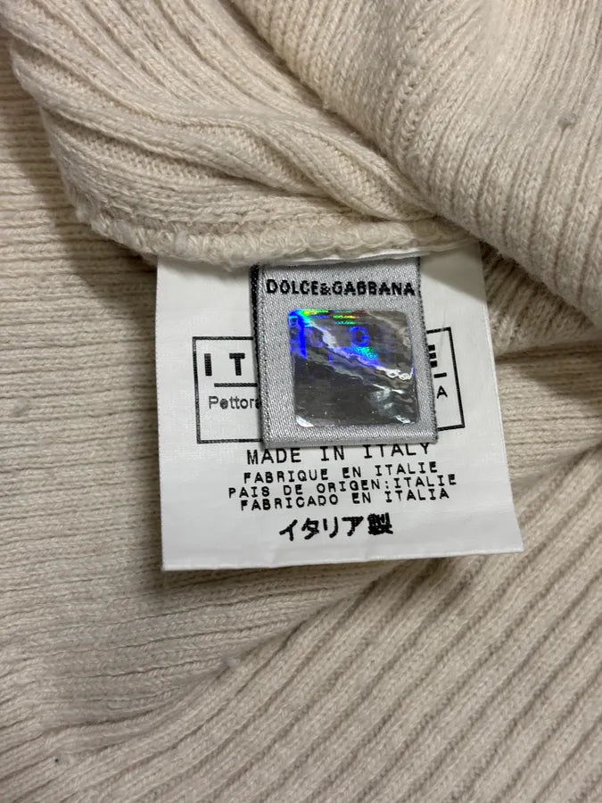 AW2004 Dolce & Gabbana Beige Wool Sweater oQkxdep 8