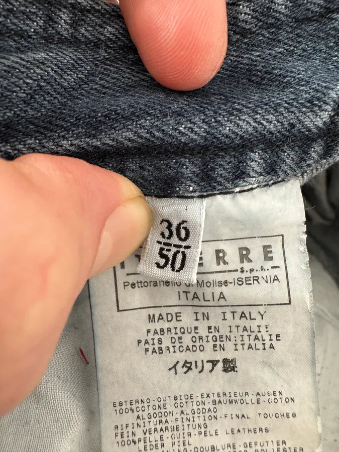 AW2004 Dolce & Gabbana Blue Biker Denim Jeans QqXWRXv 9