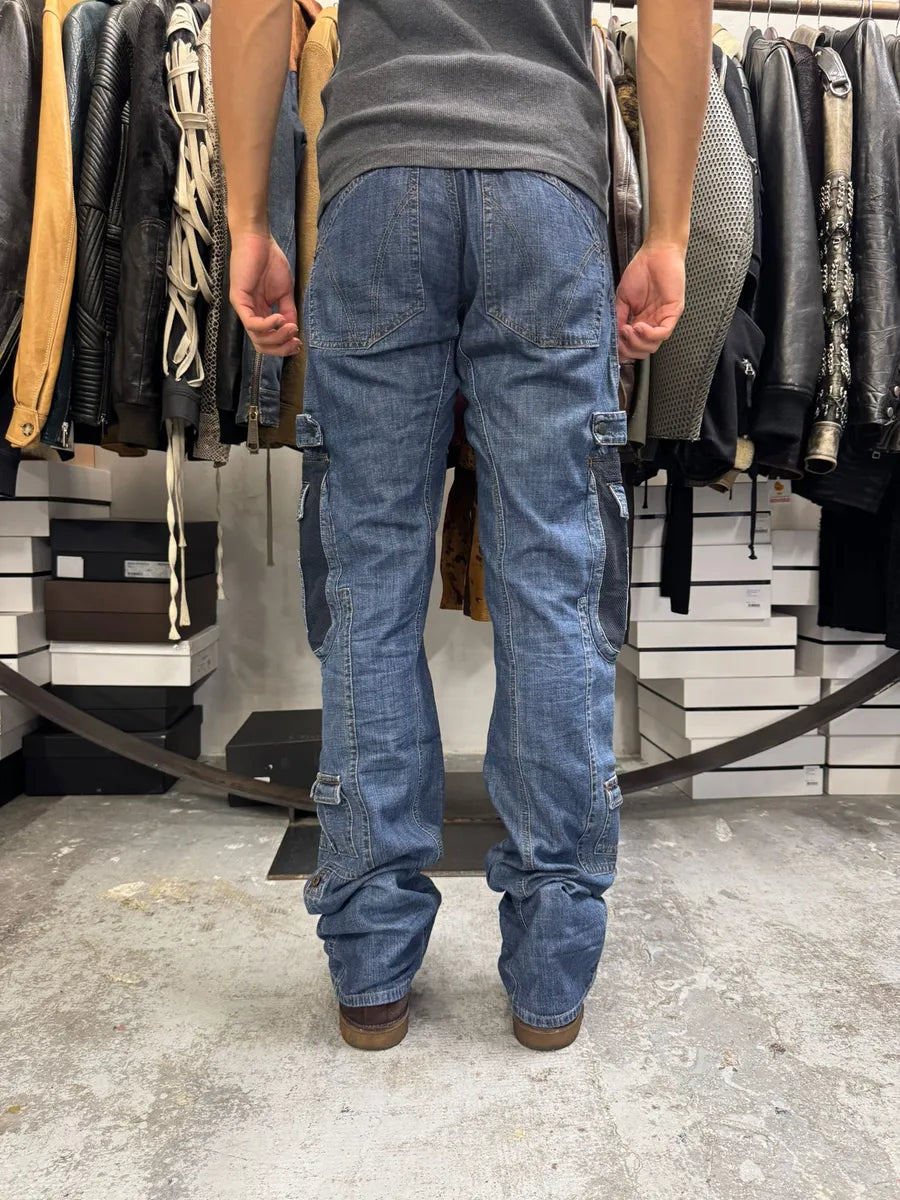 AW2004 Dolce & Gabbana Blue Cargo Denim Jeans lqUEKVV 2