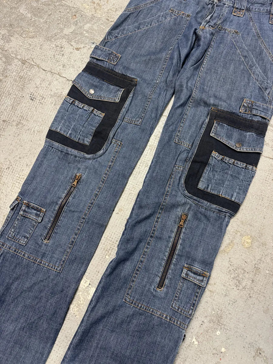 AW2004 Dolce & Gabbana Blue Cargo Denim Jeans lqUEKVV 7