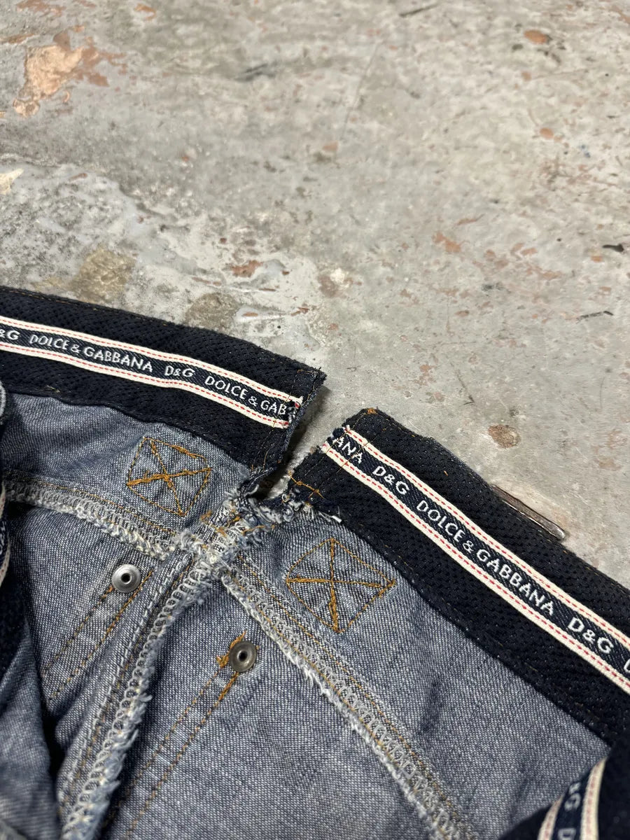 AW2004 Dolce & Gabbana Blue Cargo Denim Jeans lqUEKVV 8