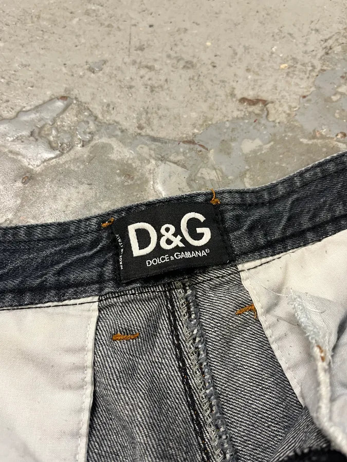 AW2004 Dolce & Gabbana Blue Denim Biker Jeans (M) vThIwsN 13