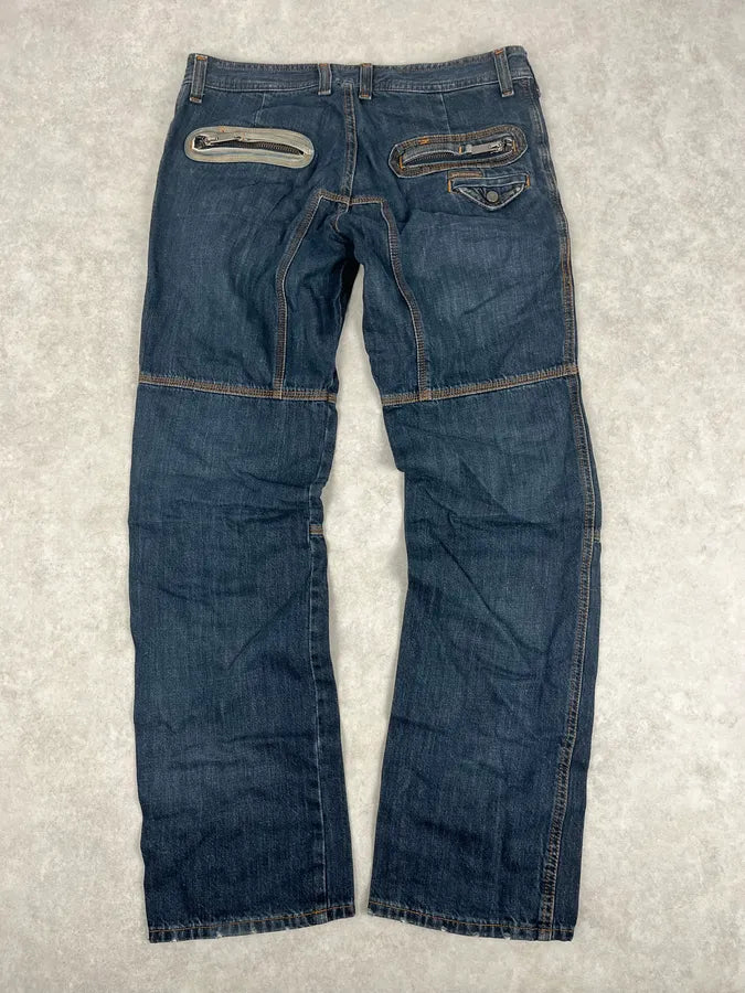AW2004 Dolce & Gabbana Blue Denim Zip Multi-Pocket Jeans aKIYJQu 6