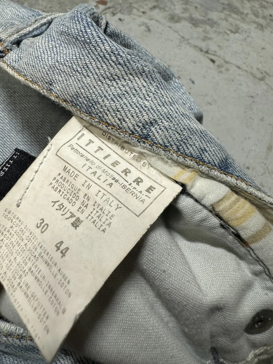 AW2004 Dolce & Gabbana Blue Faded Distressed Denim Jeans TfbrghV 7