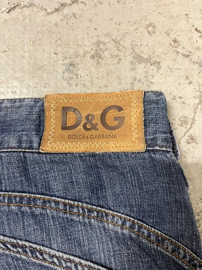 AW2004 Dolce & Gabbana Blue Hybrid Cargo Denim Jeans nQPYALr 8