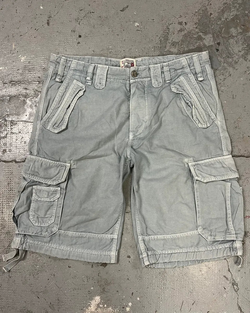 AW2004 Dolce & Gabbana Blue Multi Pockets Cargo Shorts (L) hdiVUbP 0