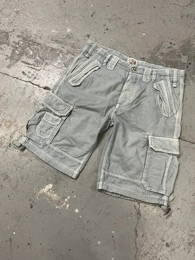 AW2004 Dolce & Gabbana Blue Multi Pockets Cargo Shorts (L) hdiVUbP 4