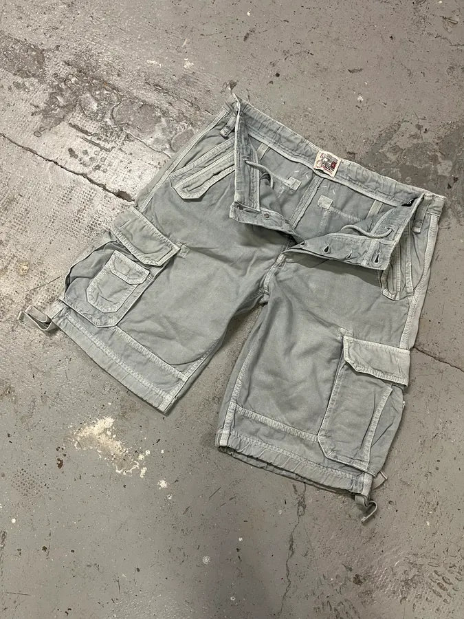 AW2004 Dolce & Gabbana Blue Multi Pockets Cargo Shorts (L) hdiVUbP 5