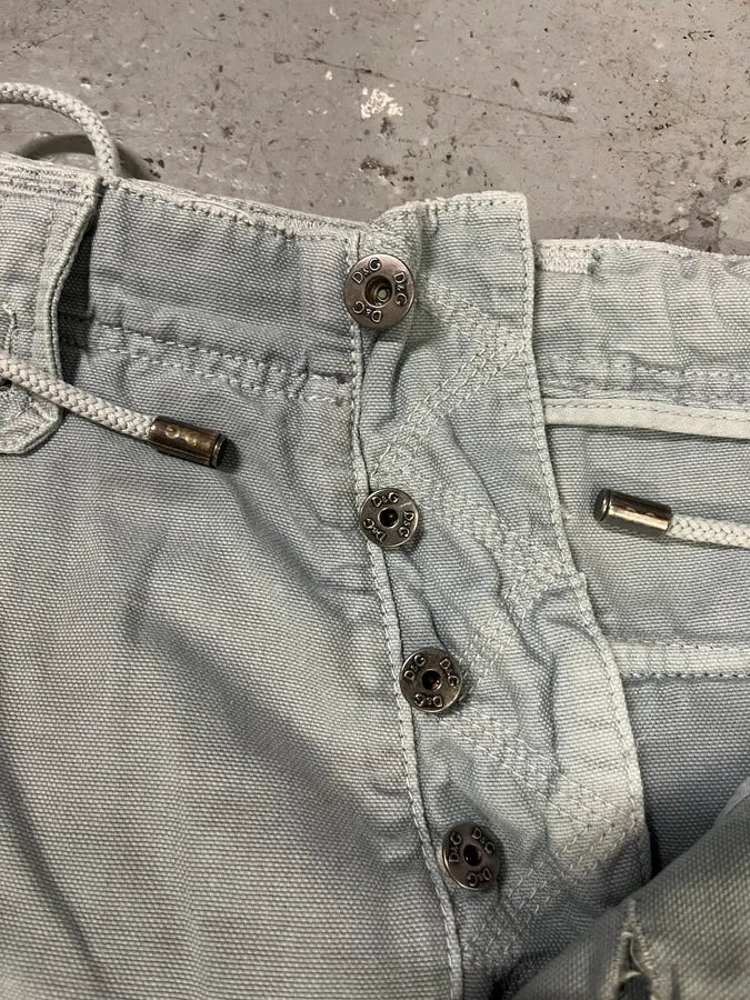 AW2004 Dolce & Gabbana Blue Multi Pockets Cargo Shorts (L) hdiVUbP 7