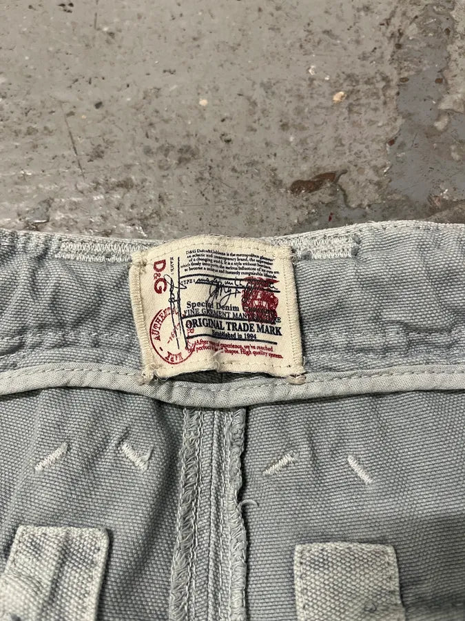 AW2004 Dolce & Gabbana Blue Multi Pockets Cargo Shorts (L) hdiVUbP 8