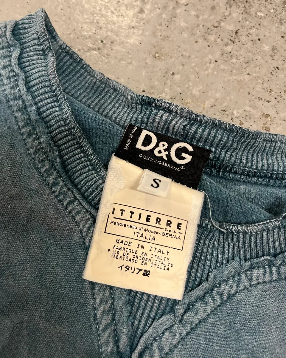 AW2004 Dolce & Gabbana Blue Teal Truck Graphic Longsleeve GjgxVqy 8