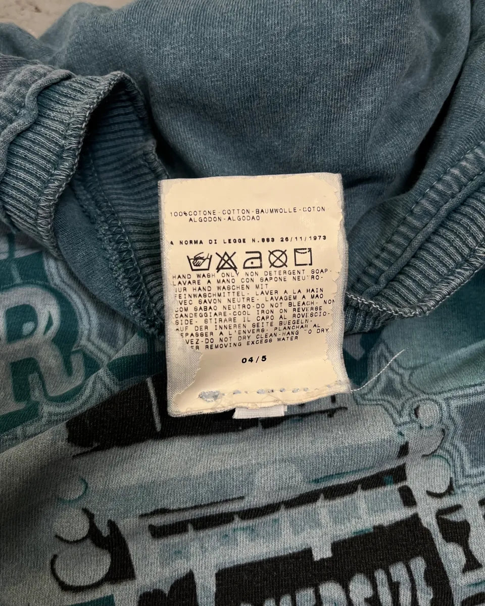 AW2004 Dolce & Gabbana Blue Teal Truck Graphic Longsleeve GjgxVqy 9