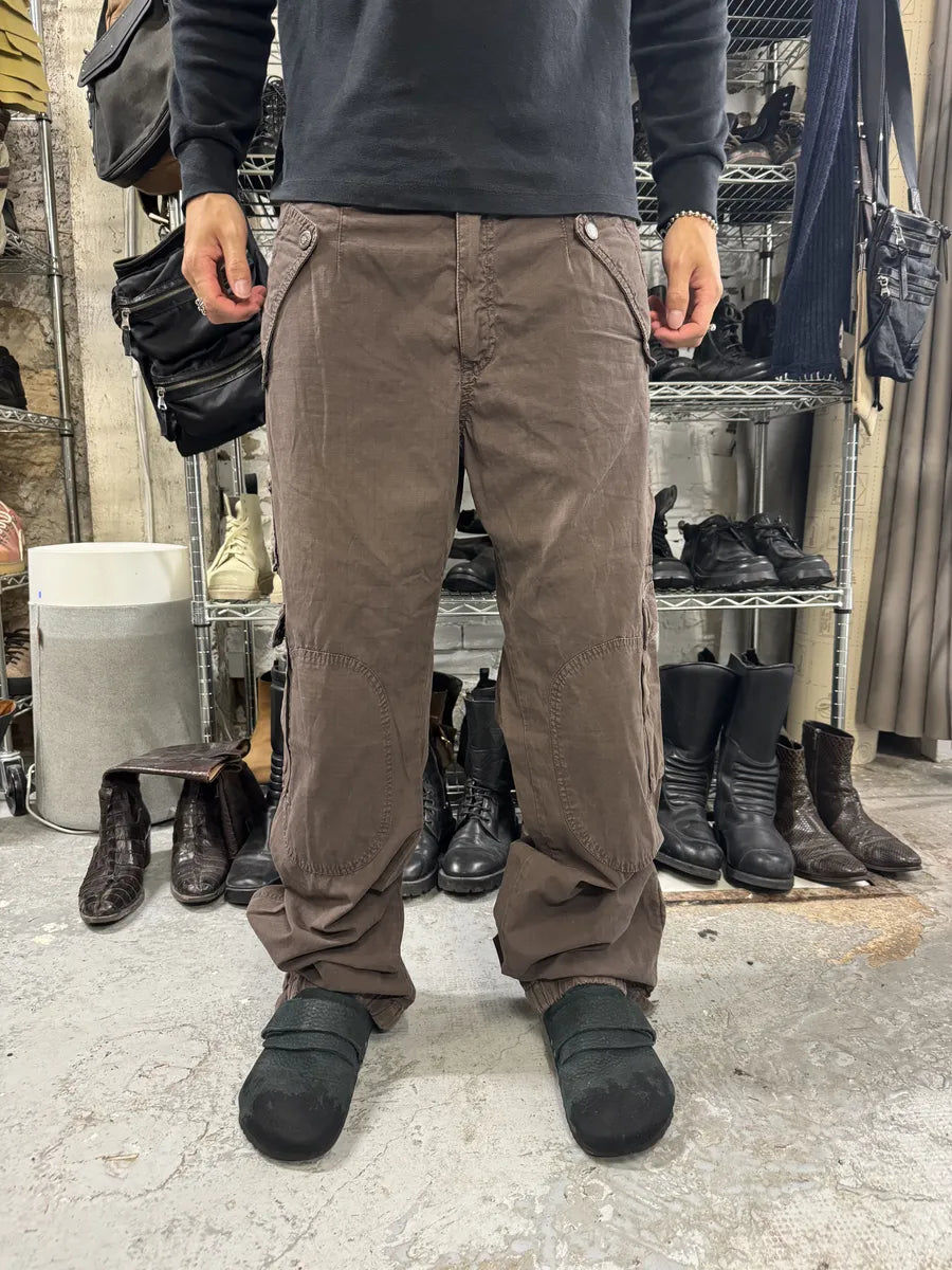 AW2004 Dolce & Gabbana Brown Cargo Multi Pockets Pants MrNdbDb 1