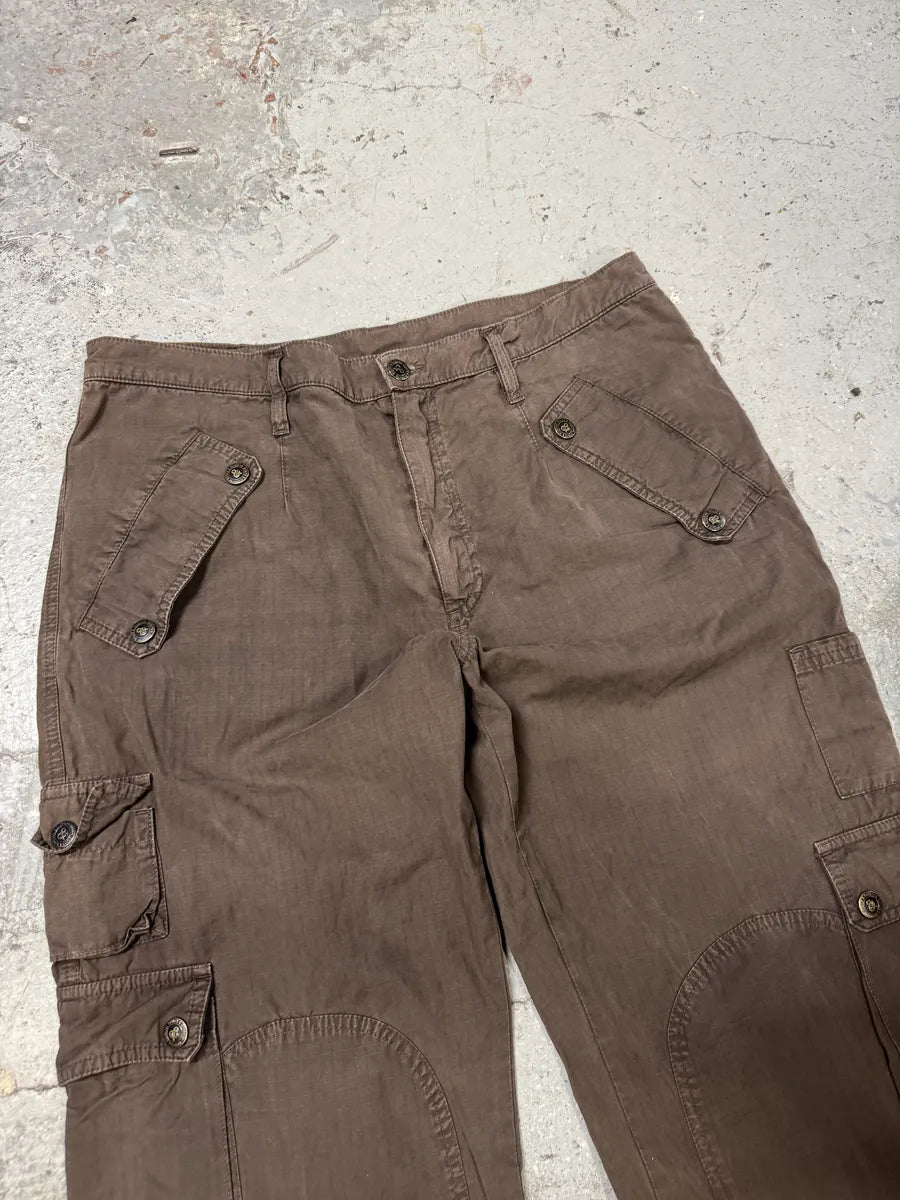 AW2004 Dolce & Gabbana Brown Cargo Multi Pockets Pants MrNdbDb 10