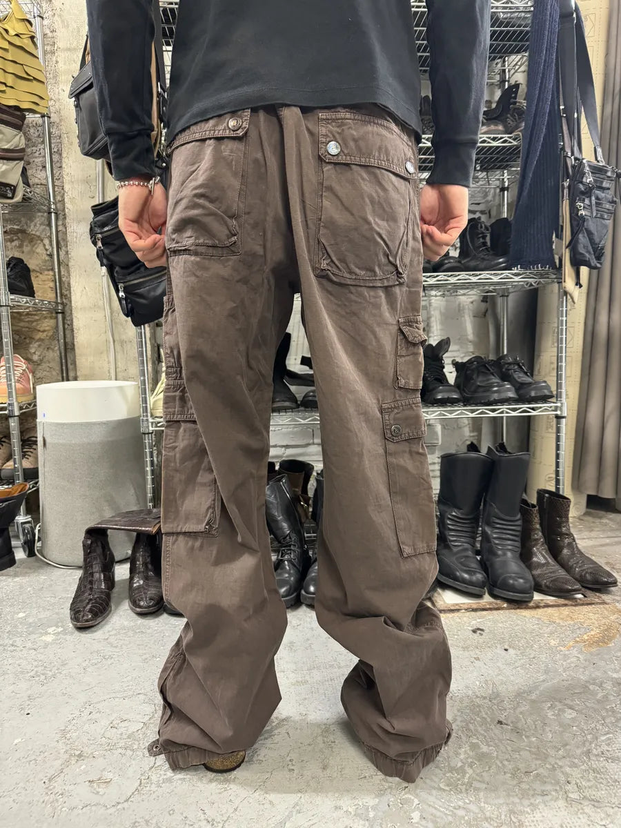 AW2004 Dolce & Gabbana Brown Cargo Multi Pockets Pants MrNdbDb 2