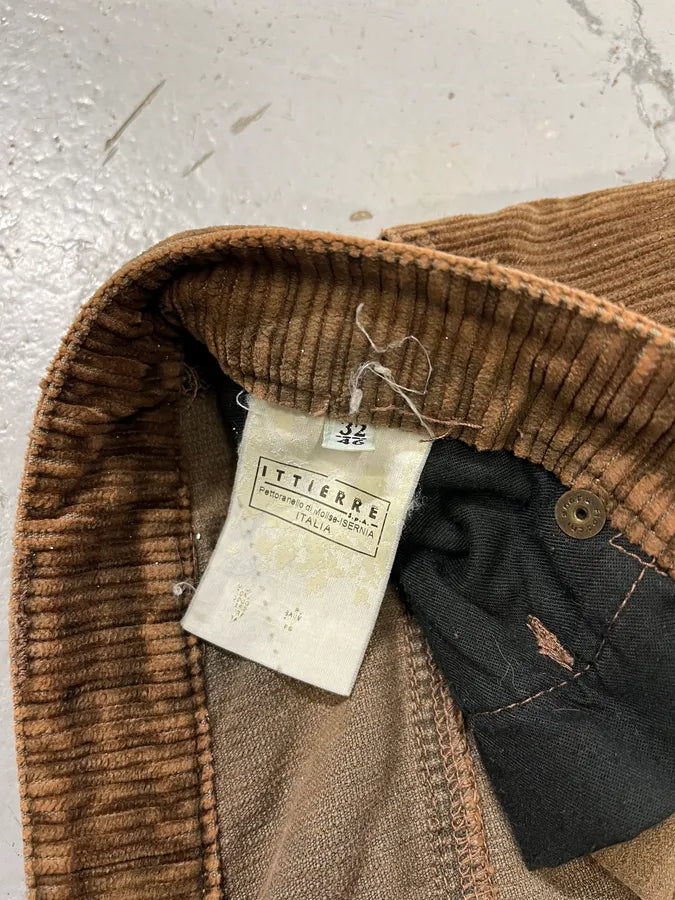AW2004 Dolce & Gabbana Brown Corduroy Cargo Pants BADIiHK 14
