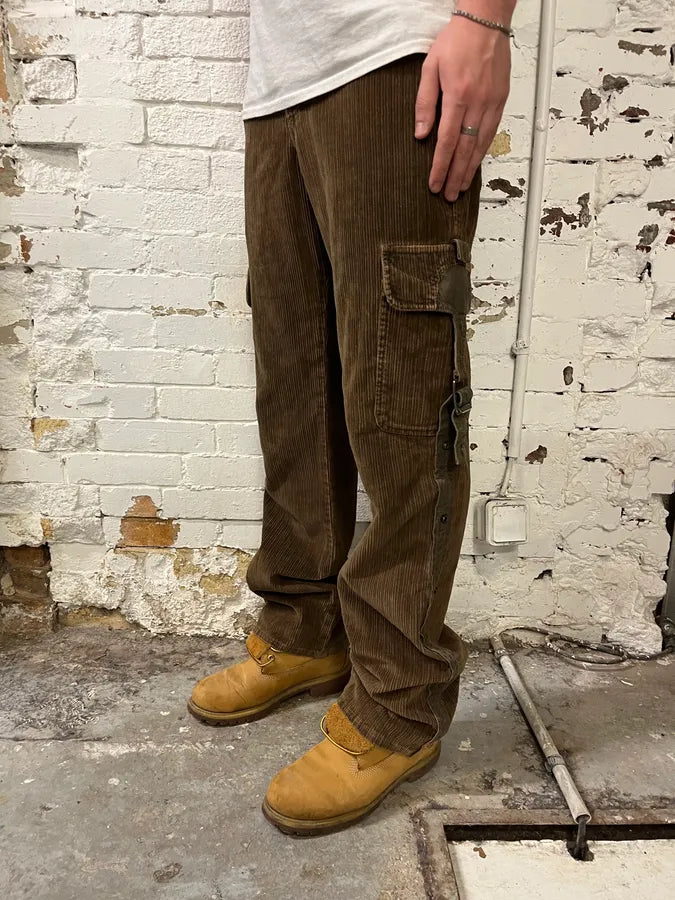 AW2004 Dolce & Gabbana Brown Corduroy Cargo Pants BADIiHK 2
