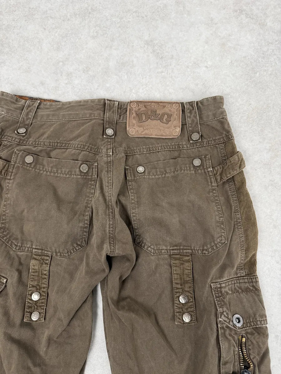 AW2004 Dolce & Gabbana Brown Cozy Utility Cargo Pants WqoFAPN 7