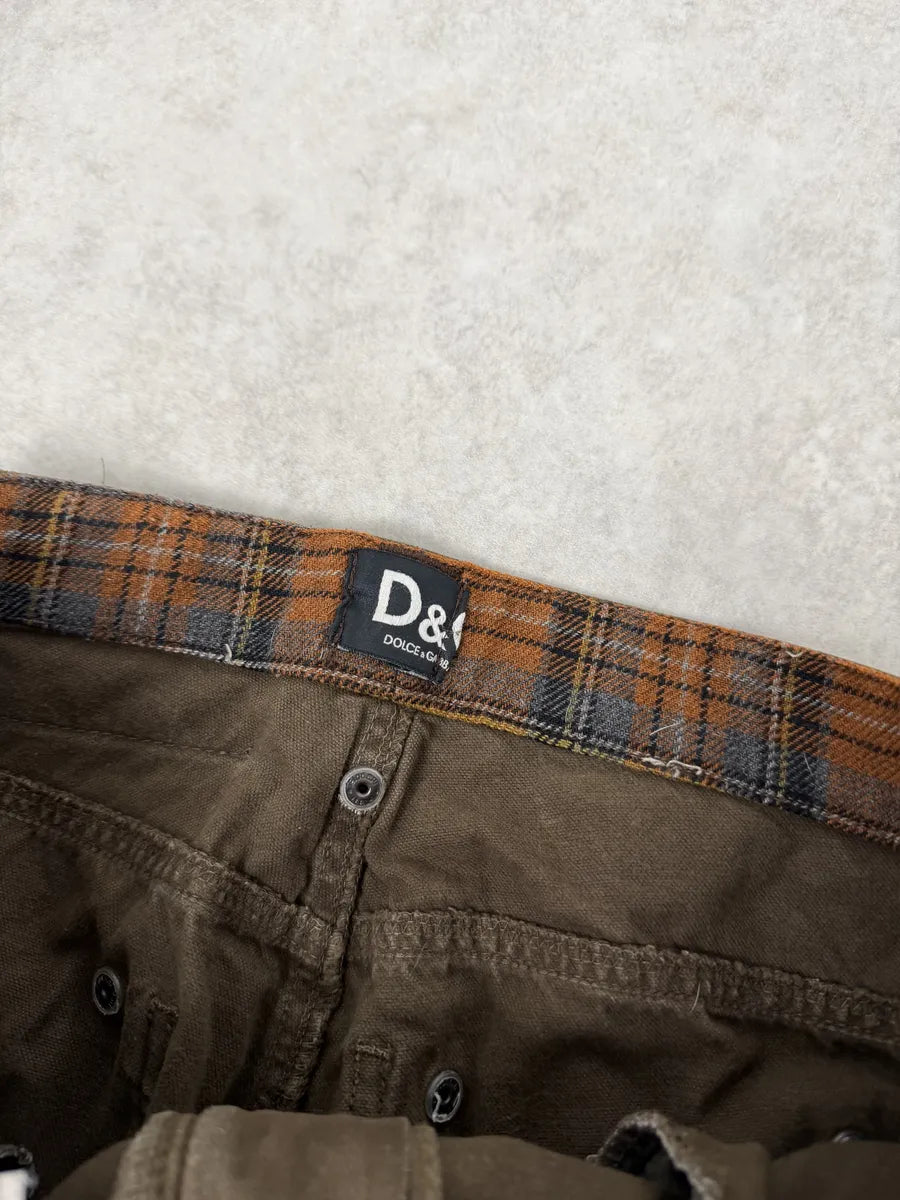 AW2004 Dolce & Gabbana Brown Cozy Utility Cargo Pants WqoFAPN 9