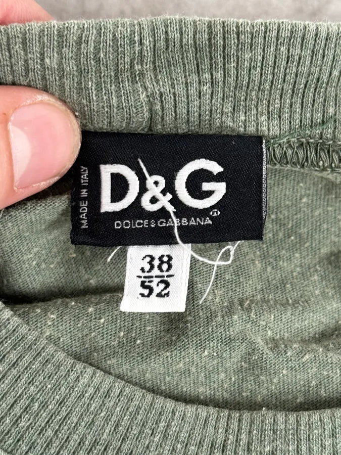 AW2004 Dolce & Gabbana Bull Spain Olive Green Longsleeves TPzrozp 9