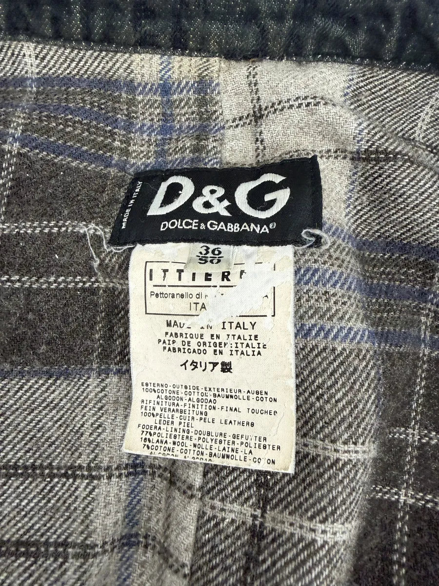 AW2004 Dolce & Gabbana Cafe Racer Biker Denim Jacket AEgwWpb 6