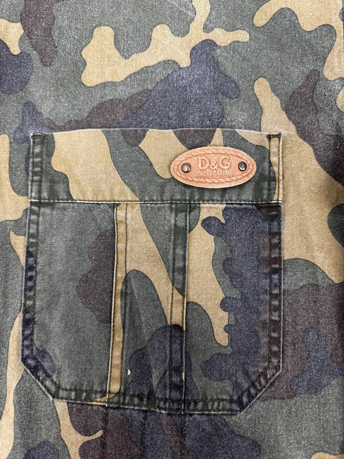 AW2004 Dolce & Gabbana Camo Khaki Cargo Shirt rNPXHpg 8