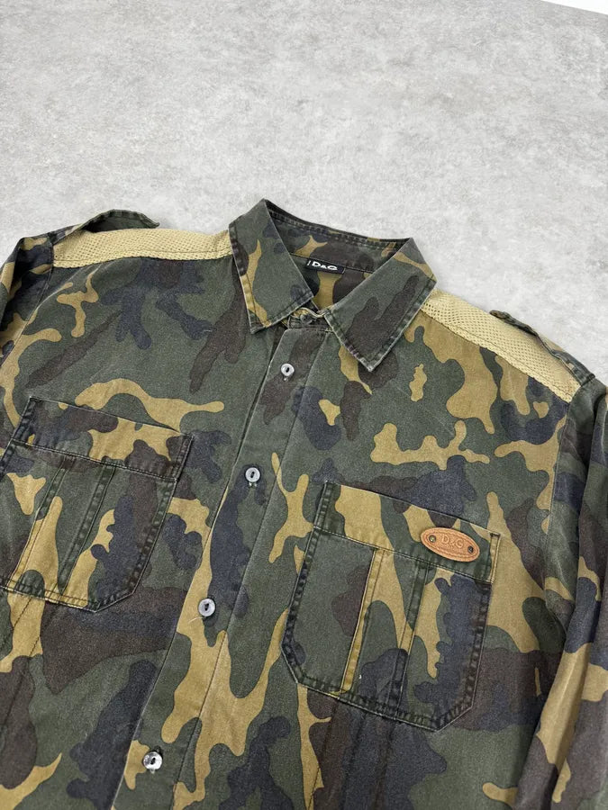 AW2004 Dolce & Gabbana Camo Khaki Cargo Shirt rNPXHpg 4