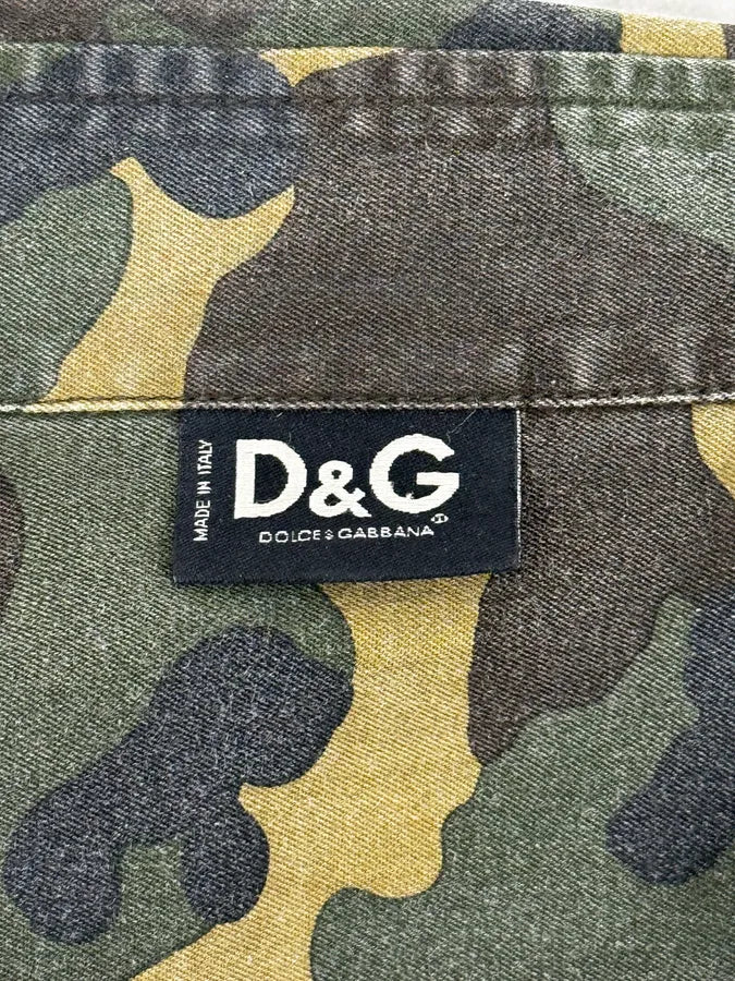 AW2004 Dolce & Gabbana Camo Khaki Cargo Shirt rNPXHpg 10