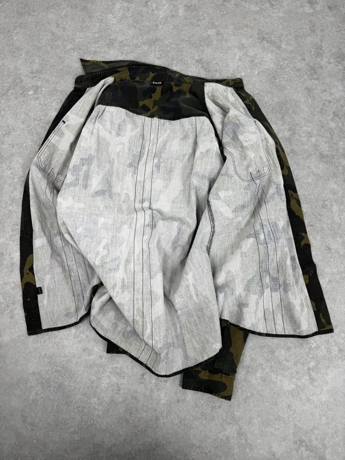 AW2004 Dolce & Gabbana Camo Khaki Cargo Shirt rNPXHpg 6