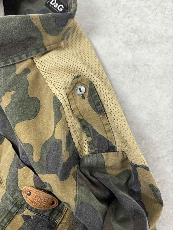 AW2004 Dolce & Gabbana Camo Khaki Cargo Shirt rNPXHpg 9