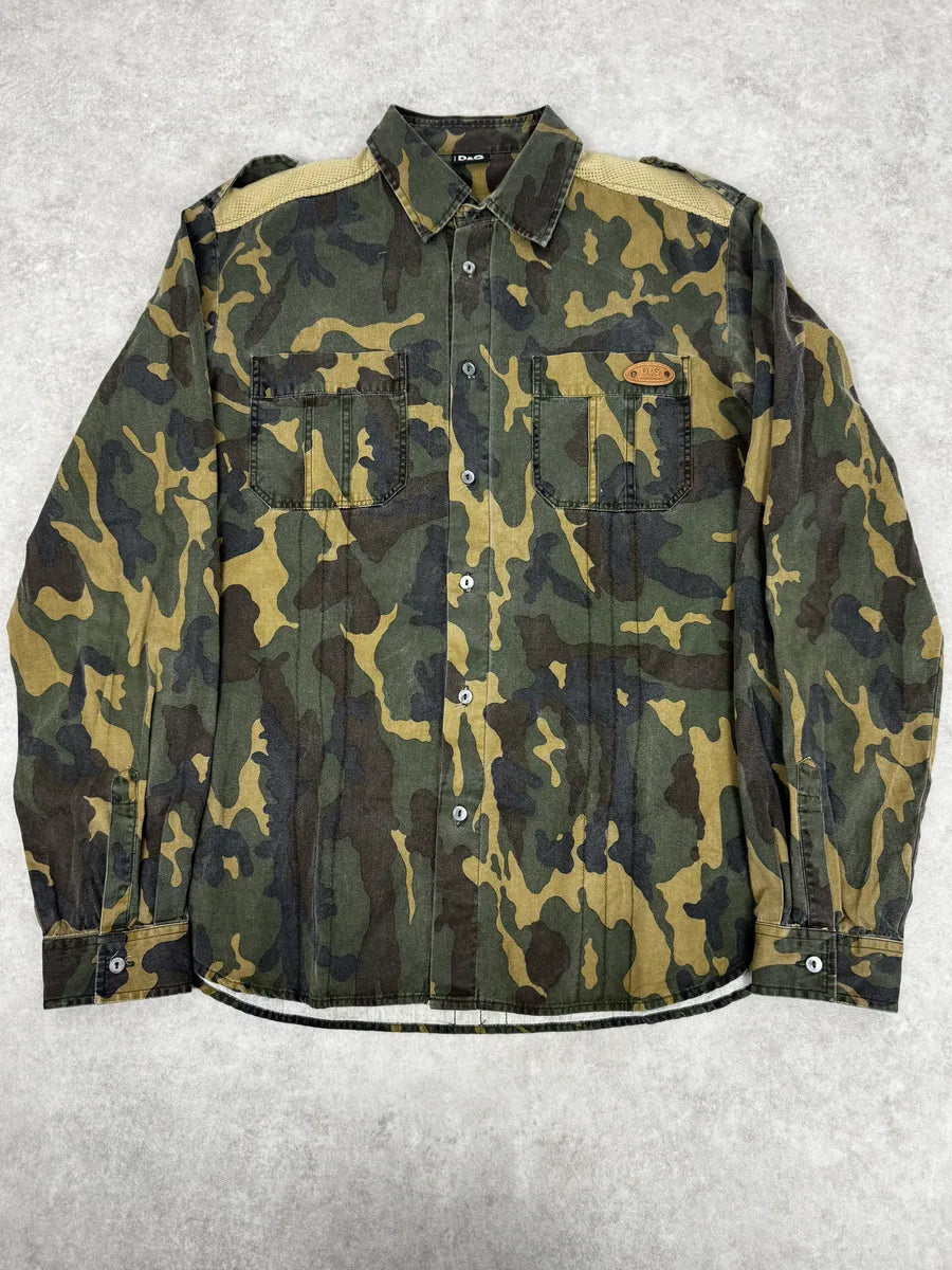AW2004 Dolce & Gabbana Camo Khaki Cargo Shirt rNPXHpg 0