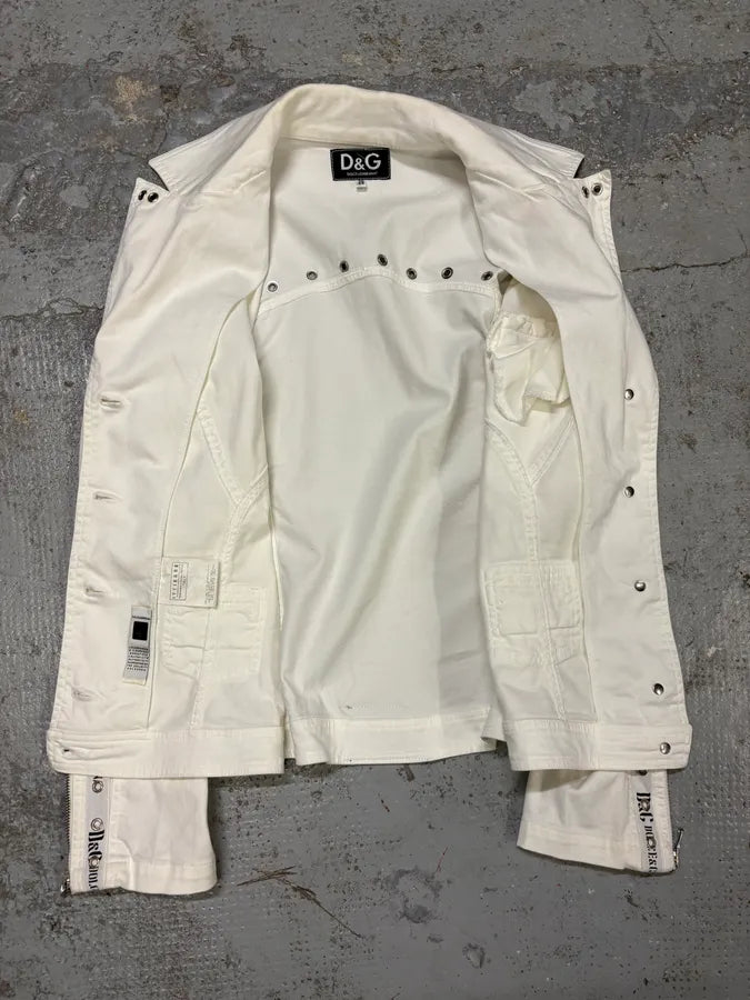 AW2004 Dolce & Gabbana Cargo Army White Jacket GEKGwrx 7