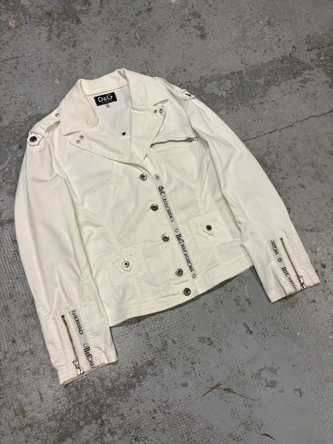AW2004 Dolce & Gabbana Cargo Army White Jacket GEKGwrx 3